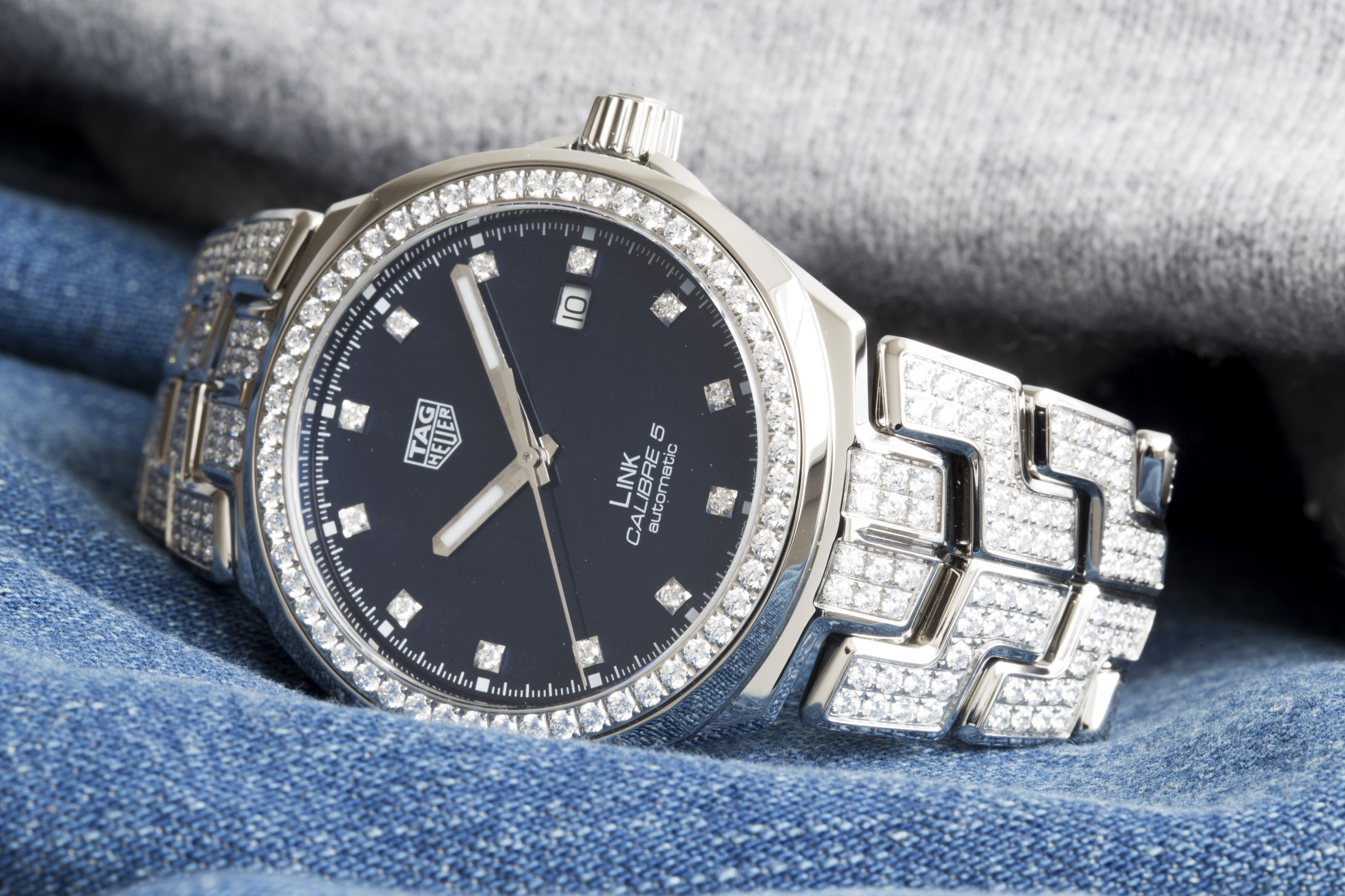 tag heuer link diamonds