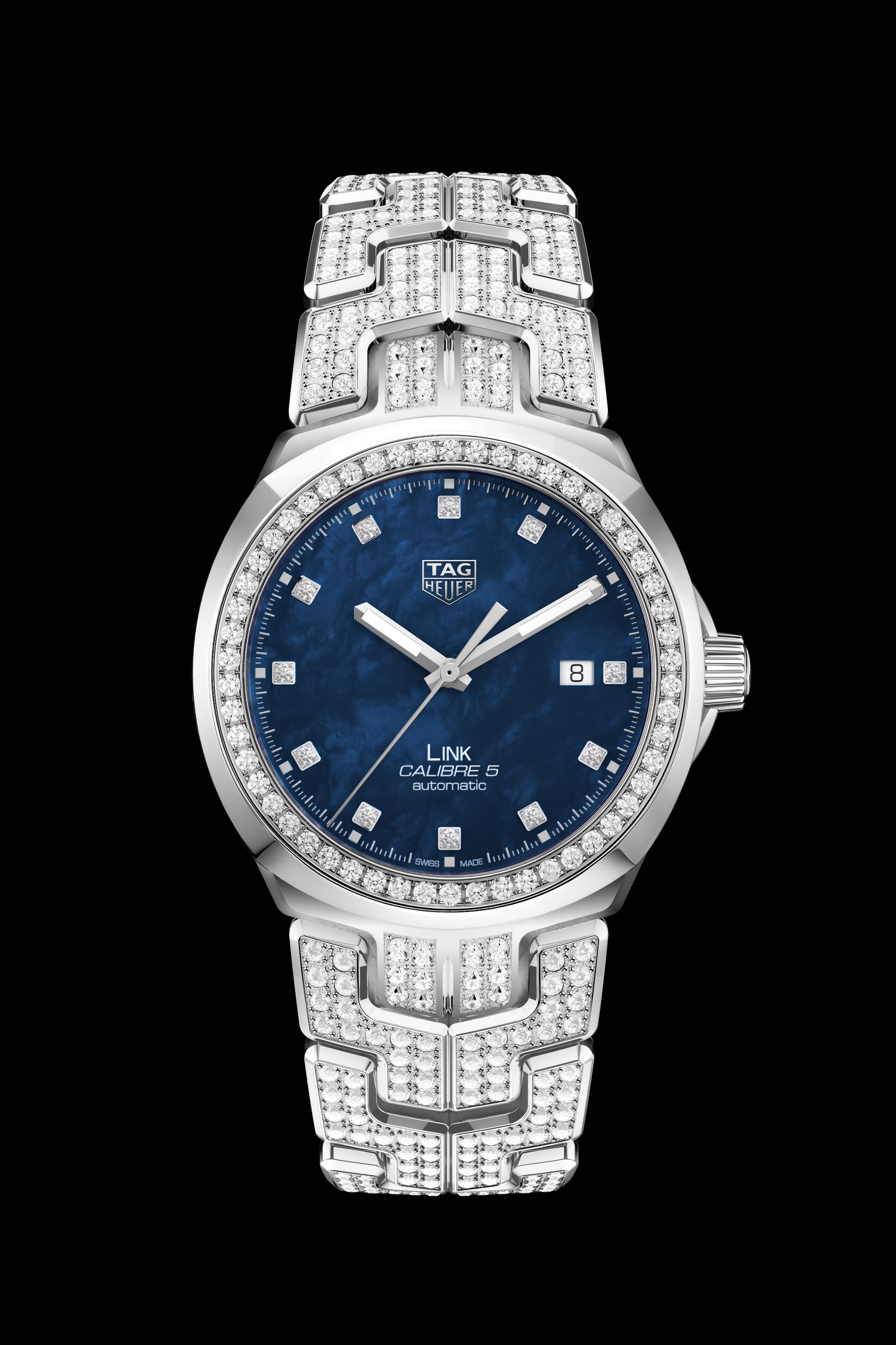 tag heuer link diamonds
